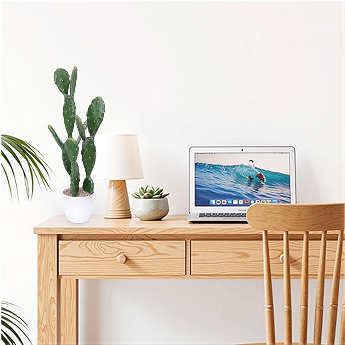 22Inch Artificial Cactus Faux Cacti Fake Cactus Saguaro Potted Plants for Indoor Outdoor Home Offices Store Decoration