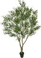 Artificial Tree Faux Olive Tree 8ft Tall Fake Olive Plant in Pot Fake Silk Tree Faux Plants Indoor