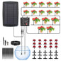 Solar Drip Irrigation System for Garden, Automatic Drip Irrigation Kits,Plants Self Watering Devices for Vacation,Solar/Battery Powered Water Pump for Potted Plants,Raised Beds,Greenhouse (15 Pots)