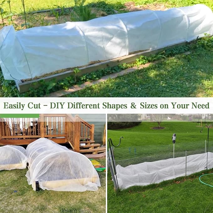 Plant Covers Freeze Protection, 10FT x 50FT 0.9oz Reusable Frost Cloth Plant Blankets Floating Row Cover for Garden Clod Winter Frost Sun Pest Protection