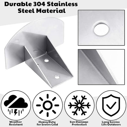 25 Pcs Snow Guards, Roofs Snow Guards, Stainless Steel Snow Stops, Prevent Sliding Ice Snow Stop Buildup with Adhesive Gasket and Screws for Metal Roofs Steel Roof Winter Supplies