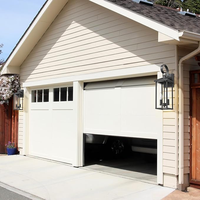 Porch Lights Outdoor Wall Light Fixtures Wall Mount, Modern Exterior Lighting Fixtures with Clear Glass Waterproof, 2-Light E12 Sockets Outside Garage Lights for House Patio Porch