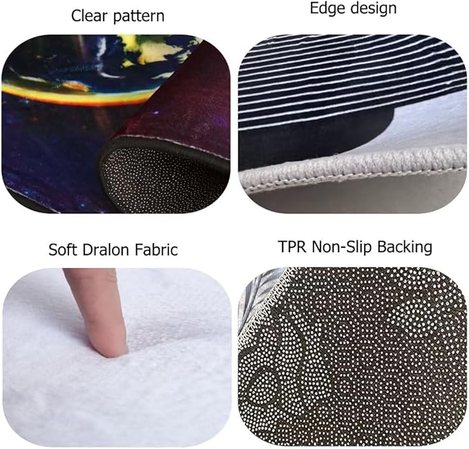 Christmas Decorative Rug 6' x 9' for Bedroom Living Room Christmas Tree Area Rug Indoor Throw Area Rug Washable Non Slip Rug for Dining Room Home Study Holiday Decor