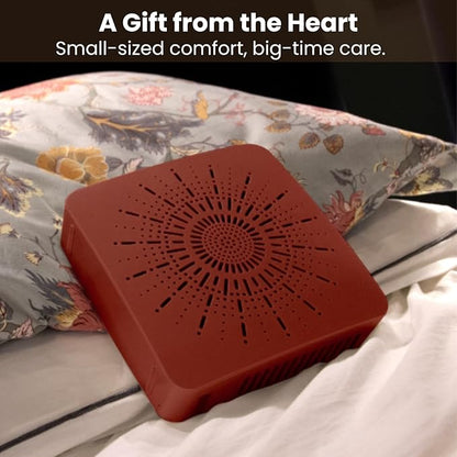 4-in-1 Portable Air Purifier HEPA Filter, Aroma, Ionizer & Mini Fan – USB-C Desktop Air Cleaner for Smoke, Pollen, Dander, Odors – 5 Colors for Bedroom, Office, Baby, Pets, Travel (Crimson Red)