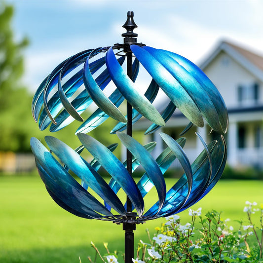 LimeHill Wind Spinner for Yard and Garden - Large Metal Kinetic Wind Sculptures for Outdoor Decorations