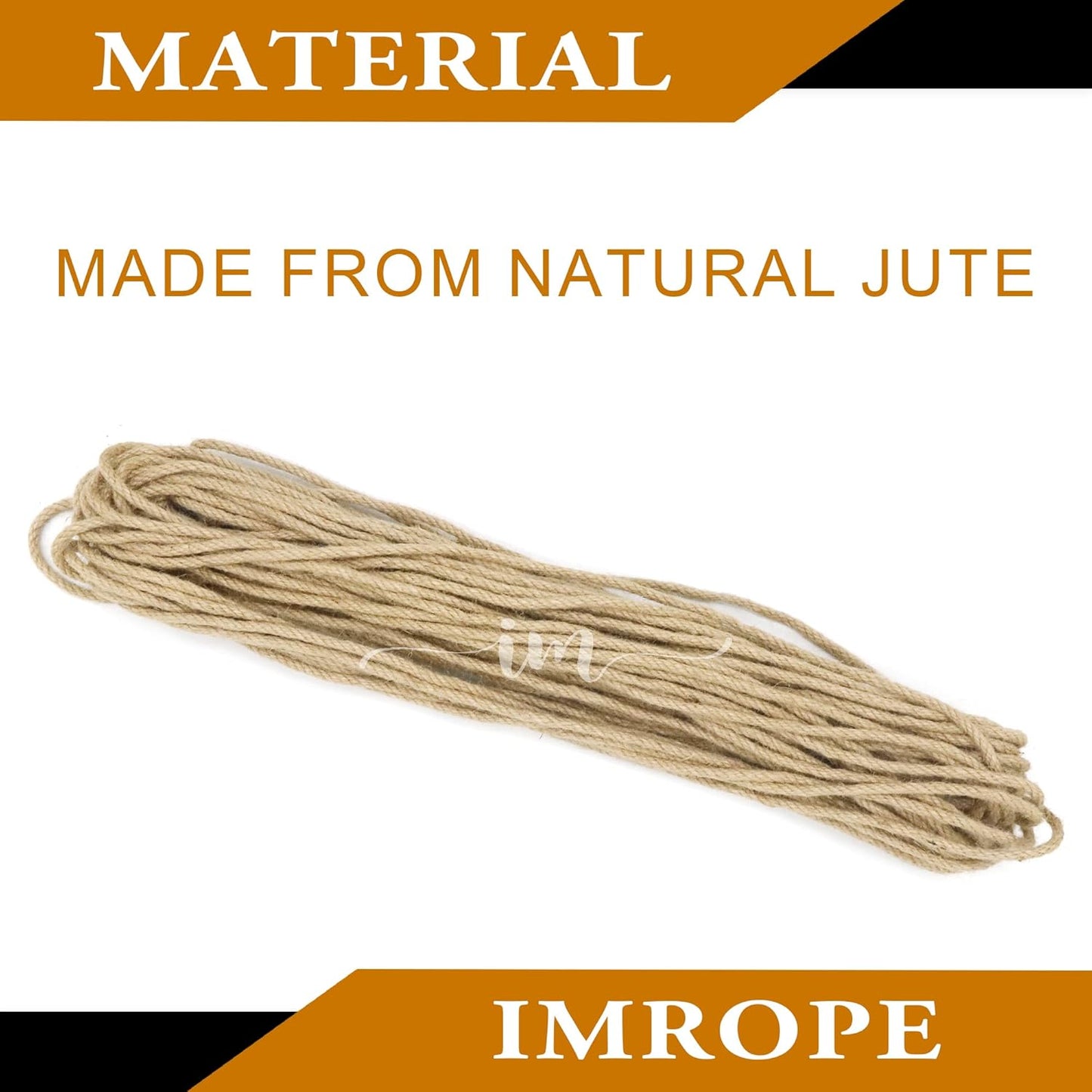 5mm x 100 Feet Natural Jute Rope, Twine for Gardening Tomato Climbing Plant Tie Floristry Crafts Gift Wrapping Packing Decor
