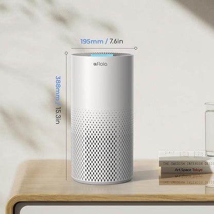 Afloia Air Purifiers for Home Bedroom Large Room Up to 1076 Ft², 3-Stage Filter Cleaner Odor Eliminator, Remove Pets Dust Dander Hair Allergy Mold Pollen Smoke Smell, Quiet 22 dB, 7 Colors Night Light
