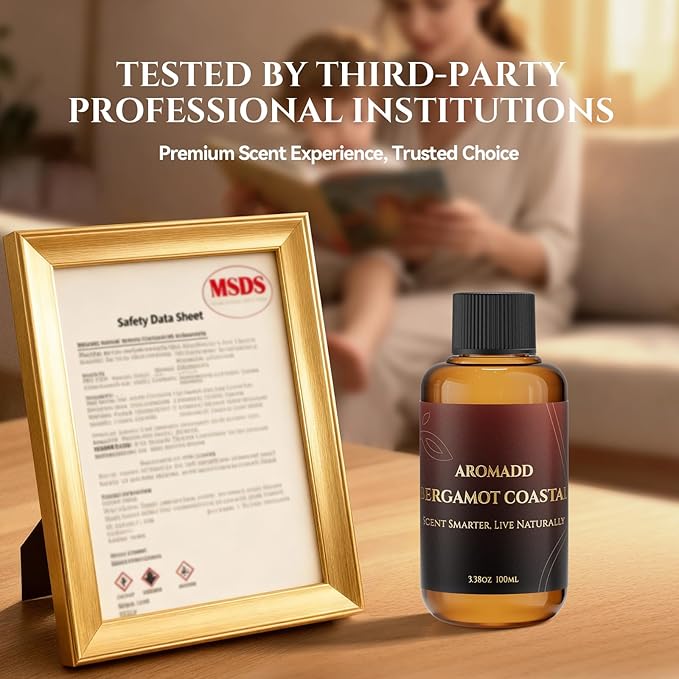 AROMADD Bergamot Coastal Diffuser Oil Inspired by Luxury Hotel Scent 3.38 Fl Oz (100ml), Aroma Diffuser & Hotel Fragrance Diffuser Oil, Essential Oil Diffuser for Aromatherapy, Long-Lasting