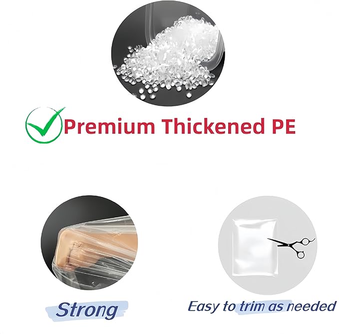 Plant Covers Freeze Protection - 5PCS Transparent Premium Thickened PE，Prevent Freezing Hurricane Rainstorm Sandstorm Pest Bird Injury, for Outdoors Garden Greenhouse Plant (27.5×43.3 inch)