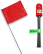Red Marking Flags 100 Pack - 4x5x15 Inch Red Flags for Yard - Markers For Lawn, Irrigation, Landscaping, Survey & Sprinkler Head Marking