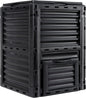 F2C Garden Compost Bin from BPA Free Material -80 Gallon(300 L) Large Compost Bin Aerating Outdoor Compost Box Easy Assembling, Lightweight, Fast Creation of Fertile Soil, Black