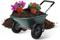 Idzo 2-Wheel Heavy-Duty Wheelbarrow Cart, 330 lb Capacity, Ergonomic Padded Handle and 14 Inch Pneumatic Tires for Maximum Stability, Ideal Wagon for Moving Soil, Shrubs, Plants, Easy Assembly