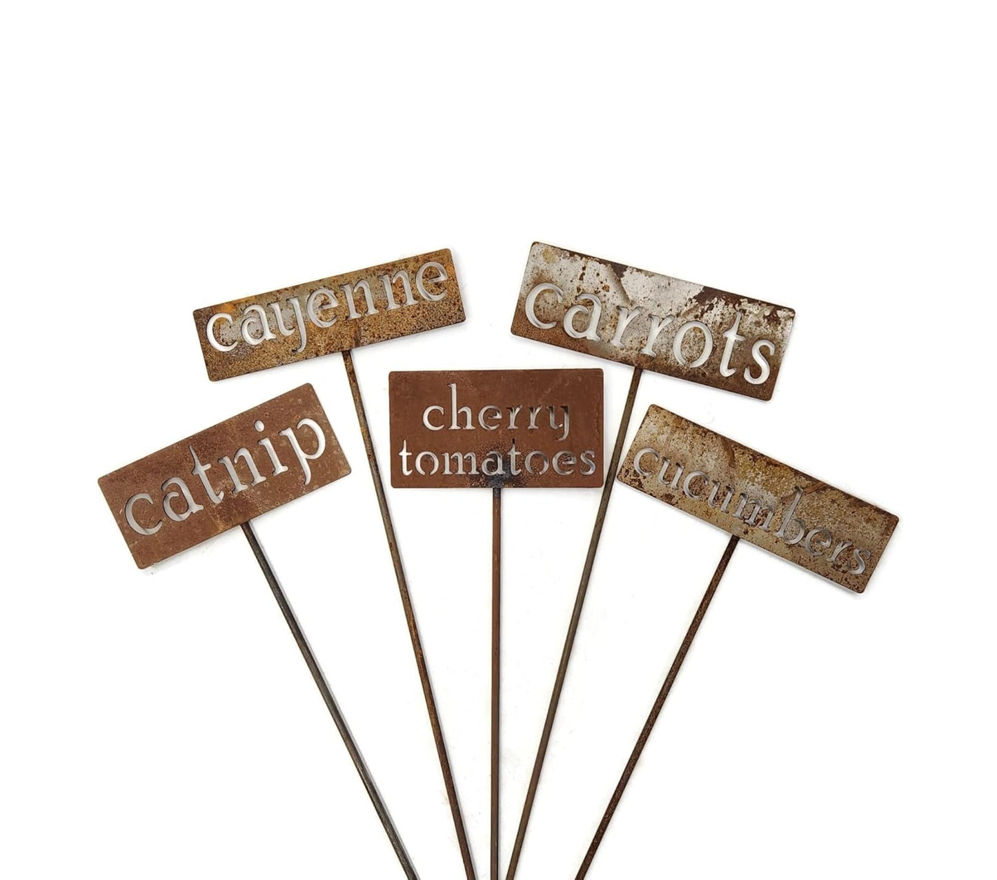 Classic Metal Garden Markers 19 Inches Tall (collards, Naturally Rusted)