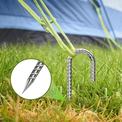 J-Hook-Rebar-Stakes-12 Inch, Ground Stakes Heavy Duty Rebar Stakes for Camping 8pcs Rebar Stakes Rust Proof Coated Metal for Flower Gardens Dog Fence Camping Tents Chicken Coop