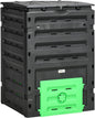 Compost Bin Outdoor 120 Gallon (450L) Garden Composter, BPA Free, with 80 Vents and 2 Sliding Doors, Lightweight Outdoor Compost Box for Garden, Kitchen, and Yard Waste, Black