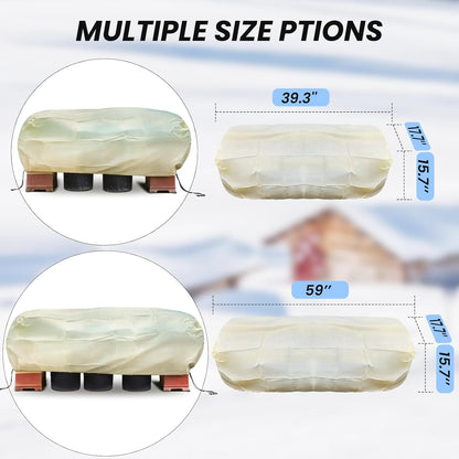 MIXC 2 Packs Plant Covers Freeze Protection, 43.3''x 15.8''x 17.7''Winter Plant Cover Cold Weather Tree Frost Cloth Warm Blankets Shrub Covers for Outdoor Plant