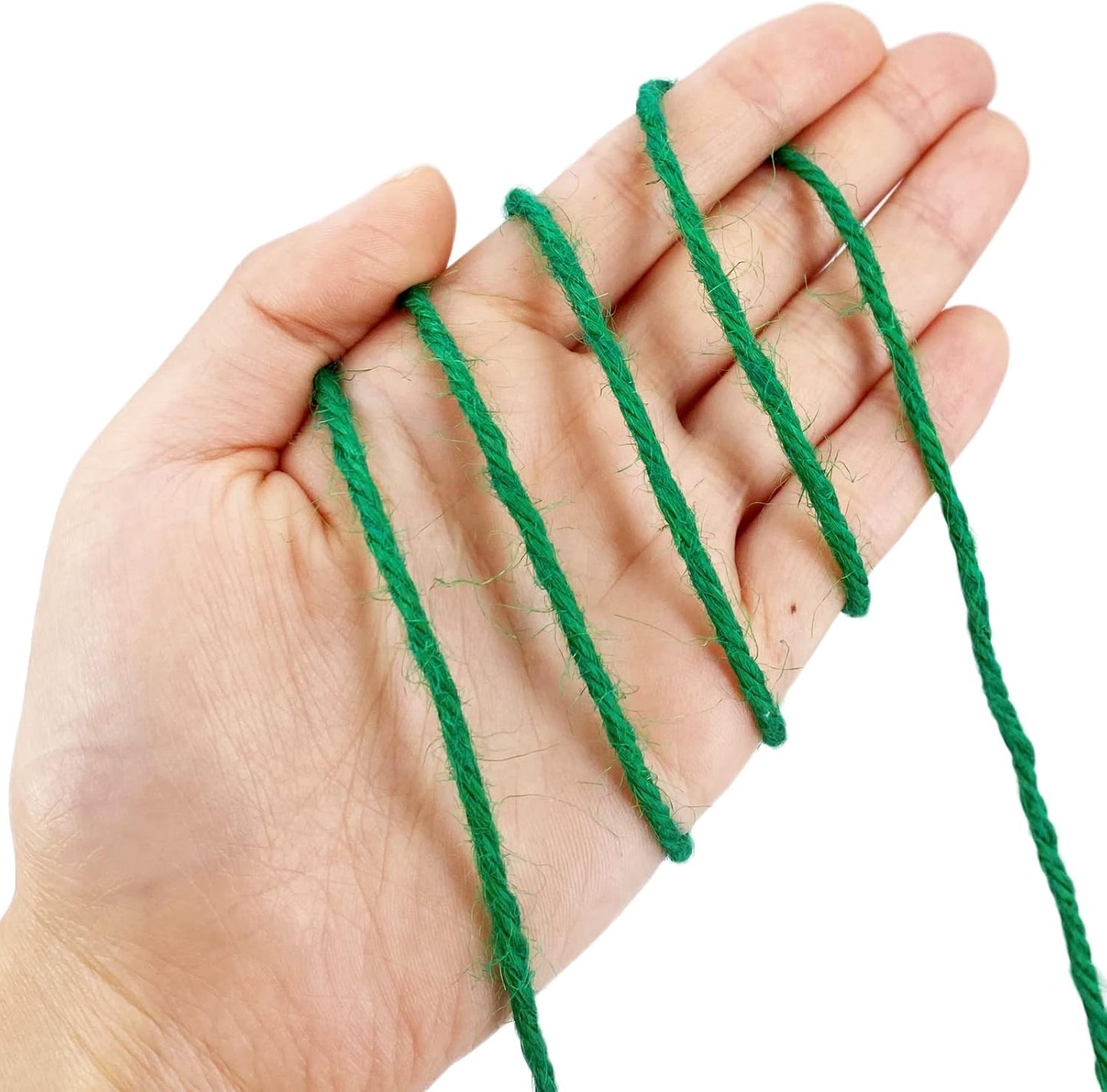 Leecogo Green 2.5mm Jute Twine 328 Feet Heavy Duty Garden Twine String for Gardening Plant Crafts and Decorative Projects