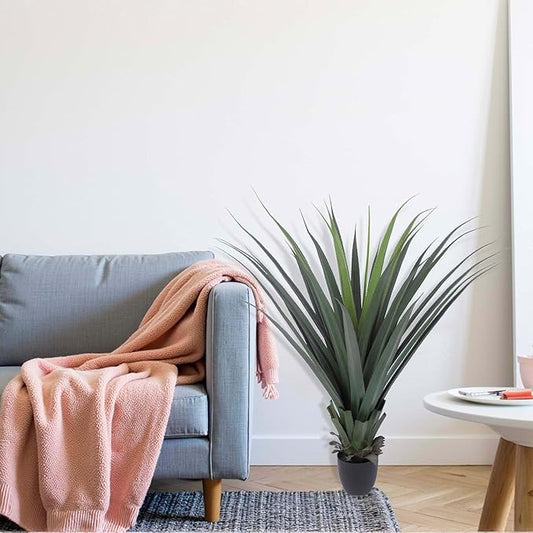 Artificial Spiked Agave Plant 40inch Faux Agave Plants for Front Porch Patio Indoor Outdoor Home Office Decor