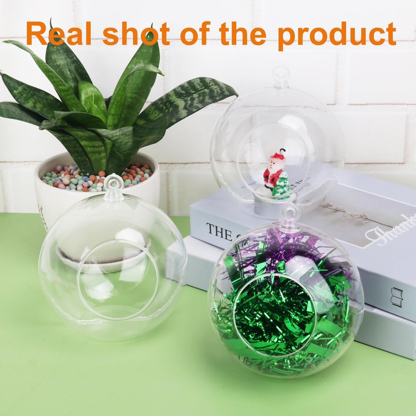 20 Pcs 4.72 Inch Tea Lights Hanging Glass Globes Orbs, Clear Hanging Candle Holder, Tealight Candle Holder for Wedding, Christmas, Party, Centerpiece Accessory and Home Decor by KUKLIPJIM.