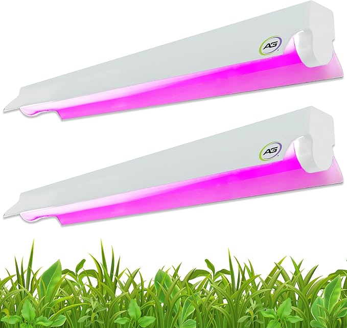 Active Grow Integrated Strip T5 2FT LED Grow Light - T5 Grow Lights for Indoor Plants, Flowers, Fruit, Tropical Plants & Germination - 10W - Red Bloom Spectrum - Linkable - 120-277V - 2-Pack