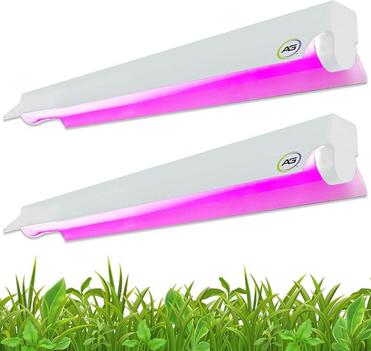 Active Grow Integrated Strip T5 2FT LED Grow Light - T5 Grow Lights for Indoor Plants, Flowers, Fruit, Tropical Plants & Germination - 10W - Red Bloom Spectrum - Linkable - 120-277V - 2-Pack