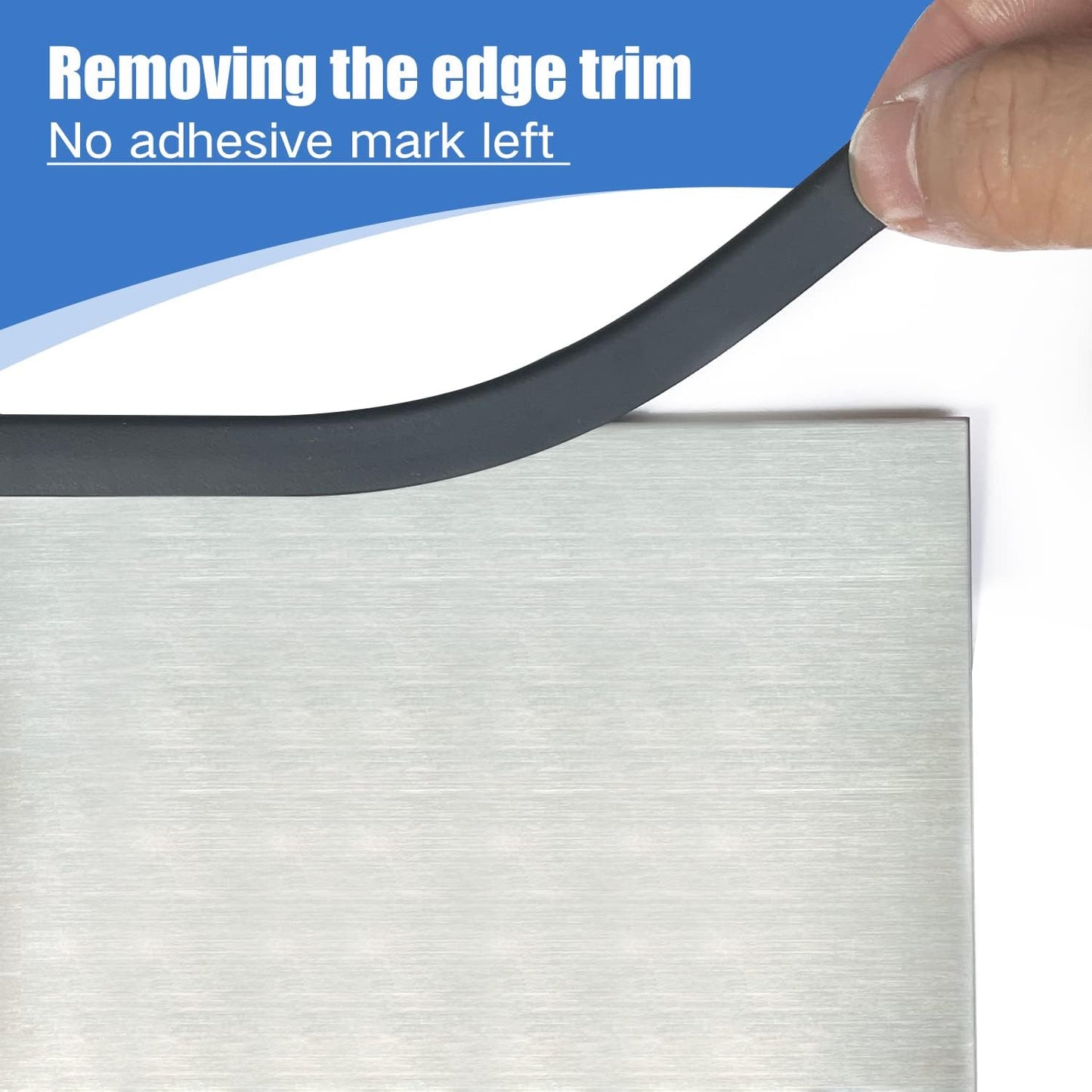 Rubber Edge Trim, Self-Adhesive U Channel Edge Trim, U Shaped Edge Protector for Glass, Mirror, Plywood, EPDM Material, Slot Width 1/4"(6.4mm), Length 10 Ft, Black