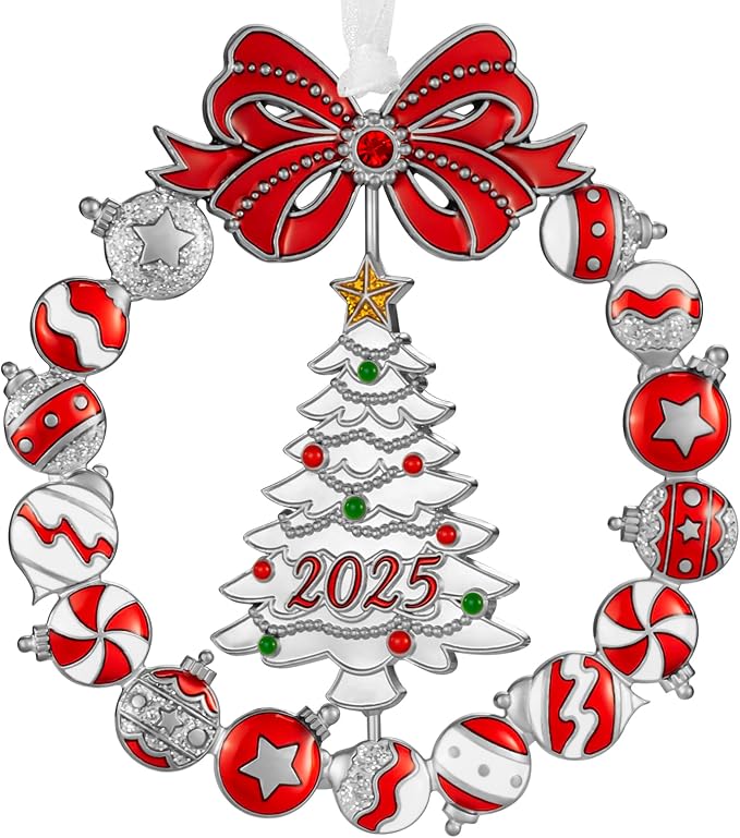 Laraine Christmas Tree Ornaments – 2025 Decorative Rotation Hanging Pendant of Car Charm Holiday Keepsake Gift Home Decor (New Tree (2025))