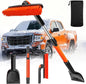 [2025 Upgrade Extendable Car Snow Brush and Ice Scraper [3-in-1] Clean Snow, Ice and Frost, 45''Adjustable Length with 360° Rotating Brush Head, Suitable for All Cars-Medium