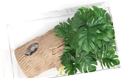 Reptile Fake Plants for Terrarium Decor, Snake Tank Accessories for Leopard Gecko Ball Python Bearded Dragon Crested Gecko Tortoise Frog Lizard Spider - Fake Monstera