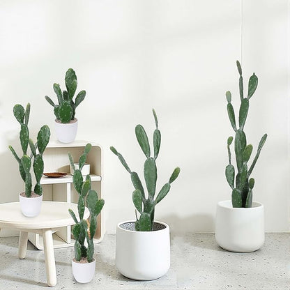 35Inch Artificial Cactus Faux Cacti Fake Cactus Saguaro Potted Plants for Indoor Outdoor Home Offices Store Decoration