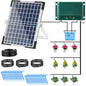 Lewisia 10W Solar Automatic Drip Irrigation Kit Auto Watering System 115FT for 30 Plants