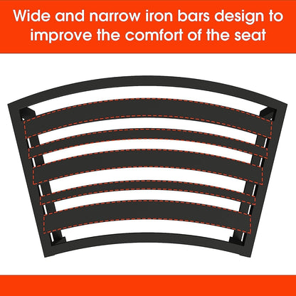 Heavy Duty Curved Fire Pit Bench Set of 4, Metal Outside Seating, Outdoor Steel Backless Benches for Garden, Patio, Porch, Backyard, Plant Stand