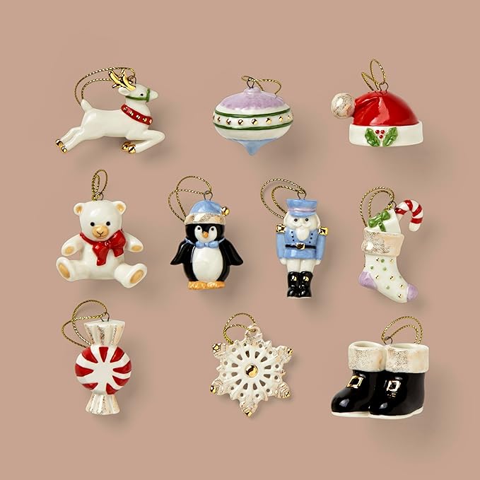Lenox 867170 Memories 10-Piece Christmas Tree Ornament Set
