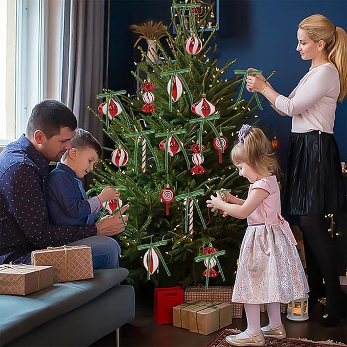 Spiritlele 30 Pcs Green Christmas Bows for Christmas Tree Velvet Ribbon Bow Knot Vintage Wreath Bows Ornaments for Xmas Holiday Home Decoration (5 x 7 Inch, Width of 3/8")