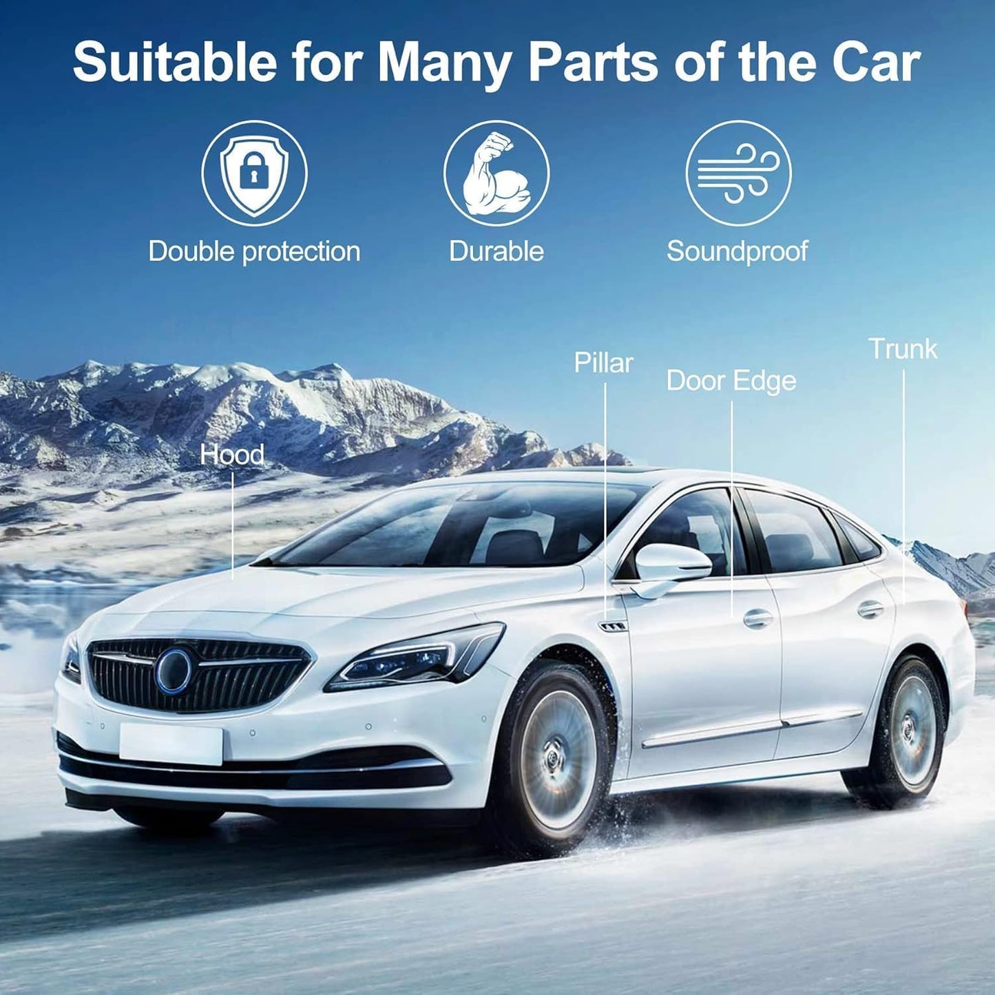 Kikerike Automotive Door Weather Stripping 30Ft Car Door Rubber Edge Trim Seal Strip Gasket with Top Bulb Easy to Install for Car Bus Camper Boat RV Truck Doors and Home Applications