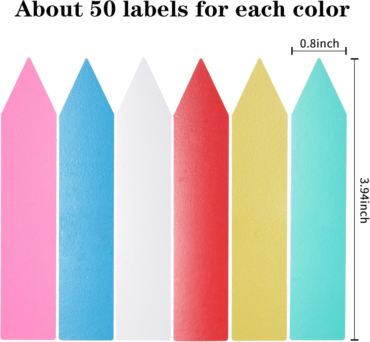 300 Pcs Plastic Plant Nursery Garden Labels 6 Colors 4 Inch Pot Marker Garden Stake Tags Waterproof Plant Markers