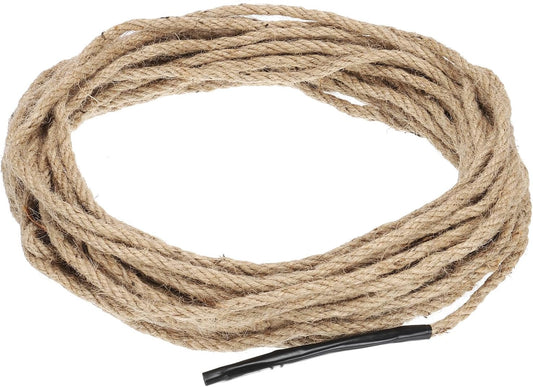 PATIKIL 1/4" x 50 Ft Twisted Manila Jute Rope Natural Thick Twine for Docks, Railings, Bundling, Craft, Tug of War, Decorating