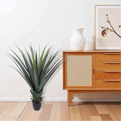 Artificial Spiked Agave Plant 40inch Faux Agave Plants for Front Porch Patio Indoor Outdoor Home Office Decor (2PACK)