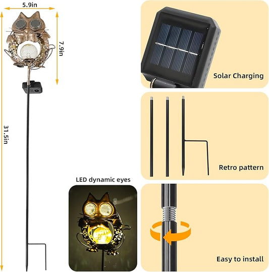 Solar Lights Outdoor Decor, Solar Cat Yard Decorations Outdoor, Garden Decorative, IP65 Waterproof, Gifts for Women Mom, for Yard Patio Lawn Pathway Landscape