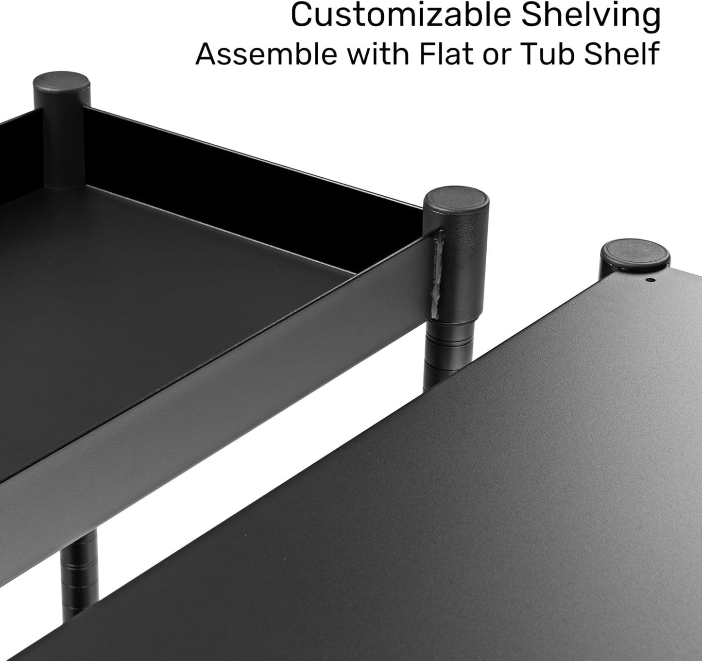 MightyHaul 18" Heavy-Duty Utility Cart with 2 Reversible Shelves, 1,200 lb Capacity, Heavy-Duty Casters for Industrial Use