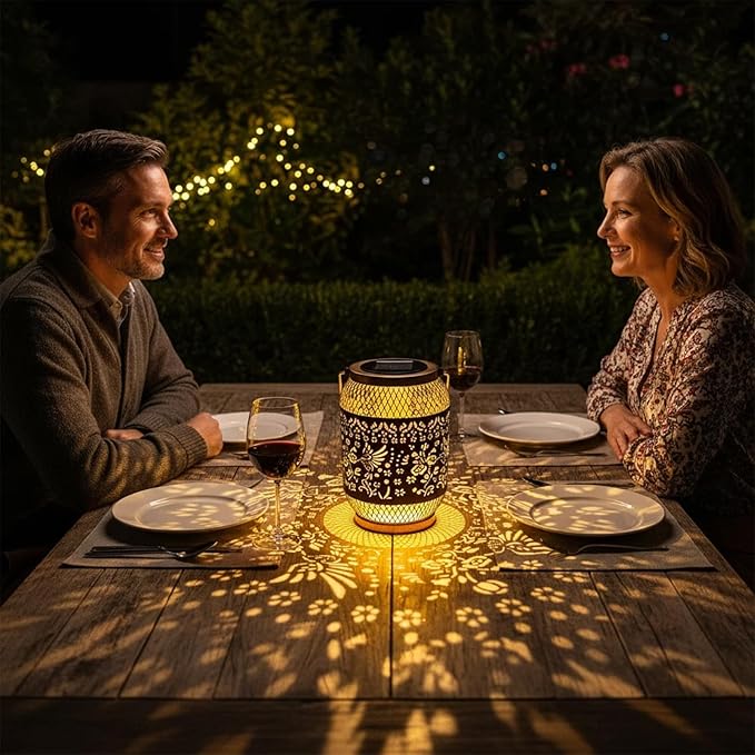 Solar Lantern Outdoor Waterproof,Birthday Gifts for Women Mom Grandma,Hummingbird Garden Decor,Metal Hanging Solar Lights Decorative for Christmas,Thanksgiving,Backyard,Patio,Porch,Lawn
