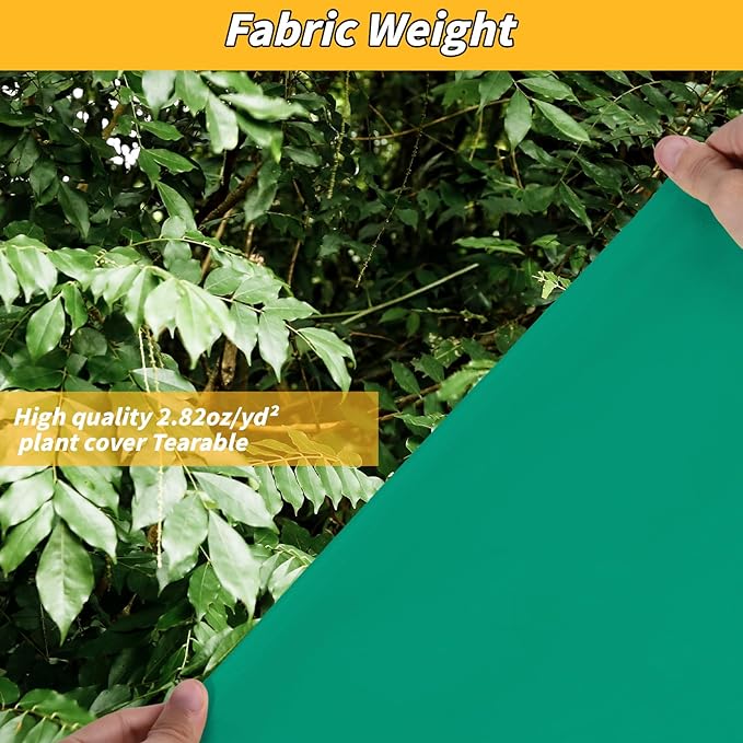 6PCS Plant Covers Freeze Protection 2.82oz Thicker Winter Frost Cloth Plant Protection Jacket Cover Bags Frost Blankets with Zipper Drawstring for Outdoor Plants Fruit Tree Potted, 48"W x 72"H