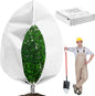 Plant Covers Freeze Protection with Zipper Drawstring, 78.7" X 94.4" Fig Tree Covers for Winter Frost Cloths for Outdoor Plants Bags, Large Shrub Trees Jacket Covers for Winter Cold Weather