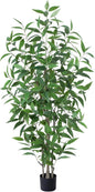 Ficus Artificial Tree -5FT Faux Eucalyptus Trees with Pots, Green Lifelike Leave for Fake Floor Plant,Realistic Artificial Plants Indoor Outdoor Office