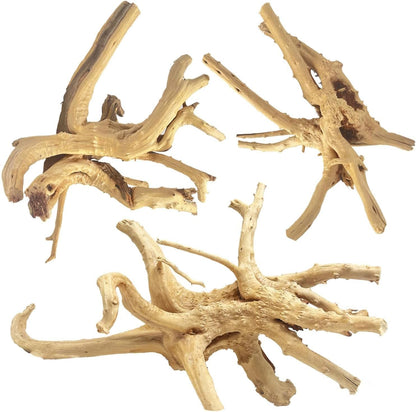Natural Large Spiderwood Driftwood for Aquarium Decor Rptile Fish Tank Decoration Assort Branch 7-11'' 3 Pcs