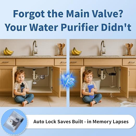 Vortopt Q7 Under Sink Water Filter System,Reduces Chlorine,Lead,Bad Taste & Odor,Under Counter Water Filter Direct Connect to Kitchen Faucets,NSF/ANSI 372/42 Certified,2 Year.