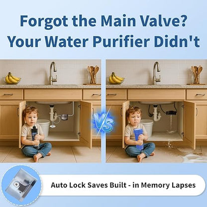 Vortopt Q7 Under Sink Water Filter System,Reduces Chlorine,Lead,Bad Taste & Odor,Under Counter Water Filter Direct Connect to Kitchen Faucets,NSF/ANSI 372/42 Certified,2 Year.