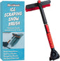 RevHeads Ice Scraper for Car Windshield with Snow Brush - Telescopic Handle to 28" - Brush End to Clear Snow, Chisel Side for Frost, Claw Side for ICY Chunks