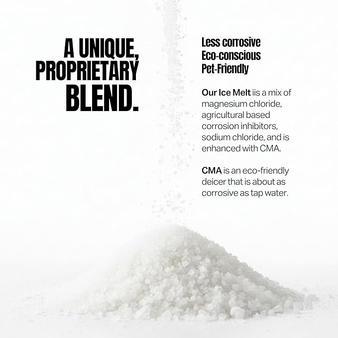 Peach Country White Ice Melt Pet Friendlier Eco-Friendly De-Icer, Fast-Acting Granules for Driveways, Walkways & Entryways, 20 lb Pail