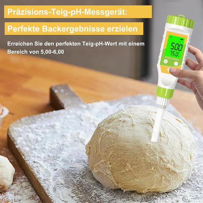 Digital pH Meter for Food, 0.01 Resolution High Accuracy Food pH Tester with Backlit LCD Display and ATC for Meat, Bread, Canning, Brewing, Cheese, Solid Sampling, Soft Soil and Water